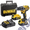 DeWalt Akkus 18.0V-OS XR Kefe Nélküli  Fúró-Csavarozó+2db 5,0Ah akku+Töltő+TSTAK tároló DCD791P2-QW