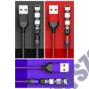 Kép 2/11 - Mágneses töltőkábel 540 fokban elforgatható USB IOS Micro és C csatlakozóval
