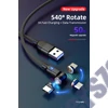 Kép 7/11 - Mágneses töltőkábel 540 fokban elforgatható USB IOS Micro és C csatlakozóval