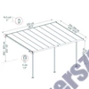 Palram Capri 5400 szürke 3 x 5,46 - pergola