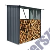 Riwall RMWS 3x7 Anthracite - tűzifatároló lejtős tetővel 2 x 1,5 m (antracit)