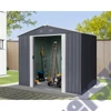 Riwall RMSA 6x8 antracit - fém kerti tároló 2,4 x 1,7 m nyeregtetővel (antracit)