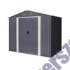 Riwall RMSA 6x8 antracit - fém kerti tároló 2,4 x 1,7 m nyeregtetővel (antracit)