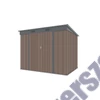 RiWall RMSP 6x8 brown - fém kerti tároló 2,4 x 1,8 m lapostetővel (barna)