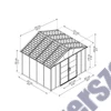 Kép 2/6 - Palram Yukon 11' x 9' antracit - bővíthető kerti tároló