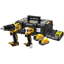 DeWalt 18V POWERSTACK KIT, DCD800 fúrócsavarozó, DCF850 ütvecsavarozó, 2xPOWERSTACK 1,7 Ah, töltővel kofferben