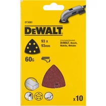 DeWalt háromszögletű csiszoló lap multigéphez 93 x 93 mm K60 10db/csomag DT3091-QZ