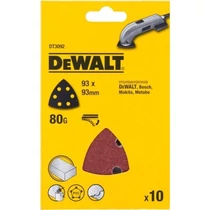 DeWalt háromszögletű csiszoló lap multigéphez 93 x 93 mm K80 10db/csomag DT3092-QZ