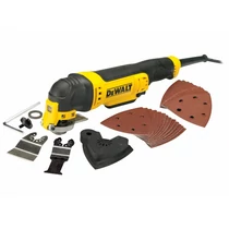 Dewalt Multi-rezgőszerszám, 300W, 2db vágószerszám, delta talp + 25db papír DWE315-QS
