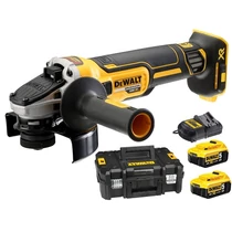 DeWalt 18V XR 125mm kefe nélküli sarokcsiszoló készletben DCG405P2-QW