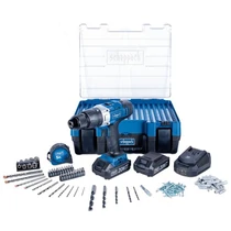 DTB20PROS - Akkus 2-sebességes ütvecsavarozó /fúró 20 V szett 206 db tartozékkal