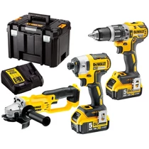 DeWalt 18.0V-os XR 3 gépes combopack DCK383P2T-QW Ütvefúró+Csavarbehajtó+Sarokköszörű DeWalt 18.0V-os XR 3 gépes combopack DCK383P2T-QW Ütvefúró+Csavarbehajtó+Sarokköszörű