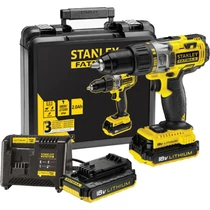 STANLEY FATMAX 18 V 2 Ah Li-Ion 2 sebességes Akkumulátoros ütvefúró/csavarozó 2 akkumulátorral FMC625D2-QW