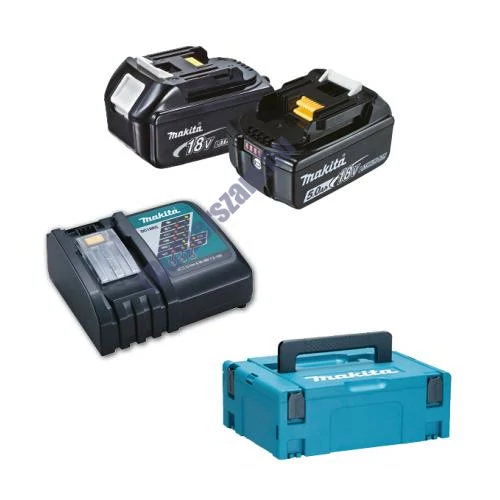 Makita T1 18V LXT Li-Ion 2x5,0 Ah akku + DC18RC töltő készlet Makpac kofferben