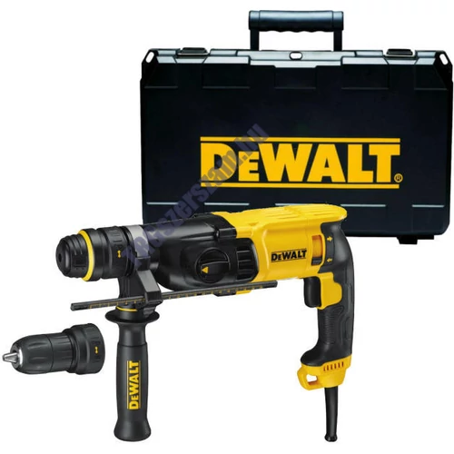 DeWalt SDS-Plus Fúrókalapács, SDS-Plus, 3-üzemmód, cseretokmány,26mm, 900W, 3.0J, koffer D25144K-QS