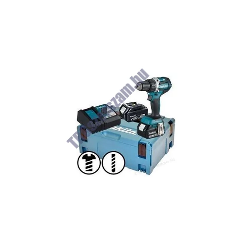 Makita 18V LXT Li-ion BL 60Nm fúró-csavarbehajtó 2x5,0Ah DDF484RTJ