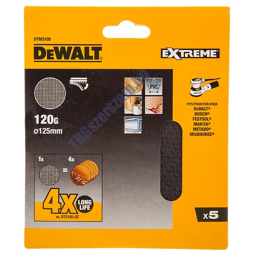 Dewalt Excentercsiszolólap 125mm/120G DTM3105