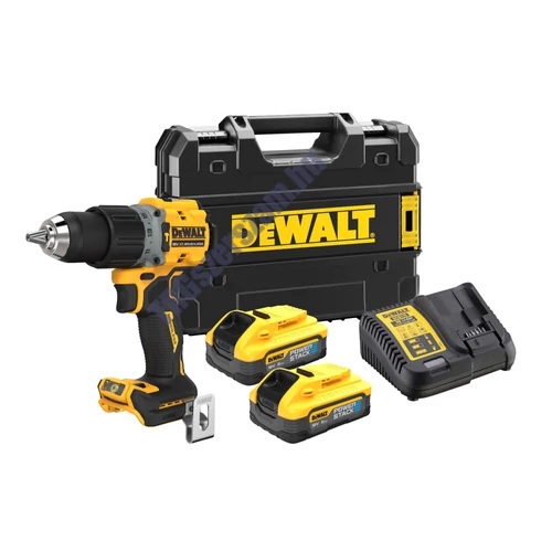 DeWalt 18 V XR fúrócsavarozó, 2 × POWERSTACK 1,7 Ah akkumulátorral, TSTAK DCD805H2T-QW