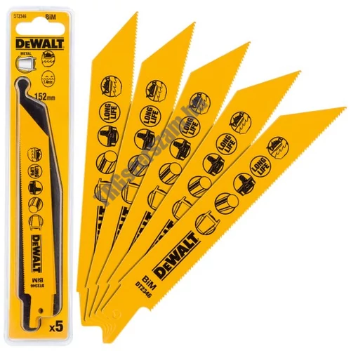 DeWalt kardfűrészlap, Cobalt, 152mm 5db/cs