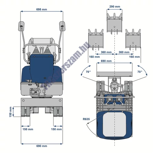 Scheppach EXC 815 - mini forgó kotrógép
