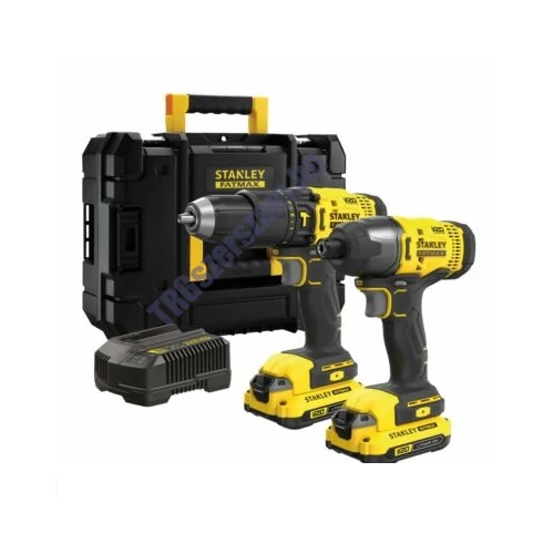 Stanley FatMax V20 Ütvefúró + ütvecsavarozó készlet + koffer (SFMCK465D2T)