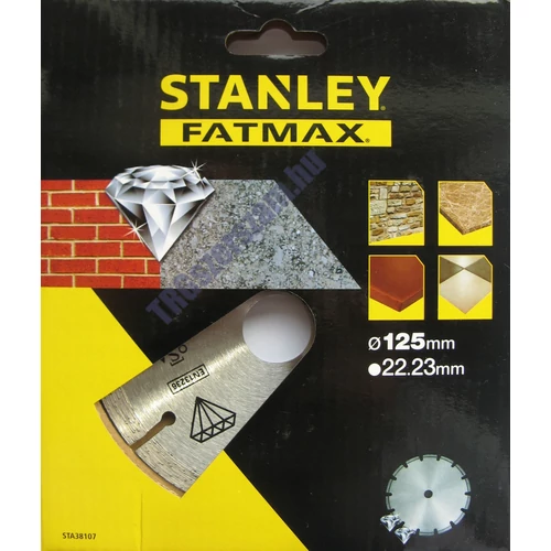  Stanley FatMax szegmentált gyémántszemcsés vágótárcsa 125 x 22mm