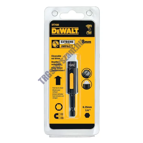 DeWalt mágneses dugókulcs, tisztítható, 8mm