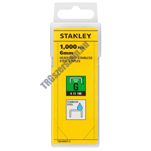 Stanley nehézüzemű rozsdamentes acél kapcsok 6mm/1