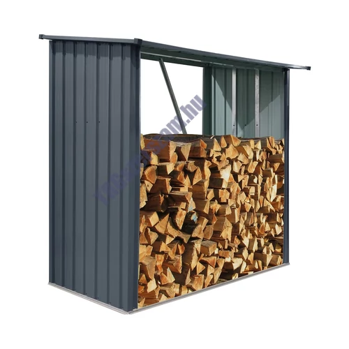 Riwall RMWS 3x7 Anthracite - tűzifatároló lejtős tetővel 2 x 1,5 m (antracit)
