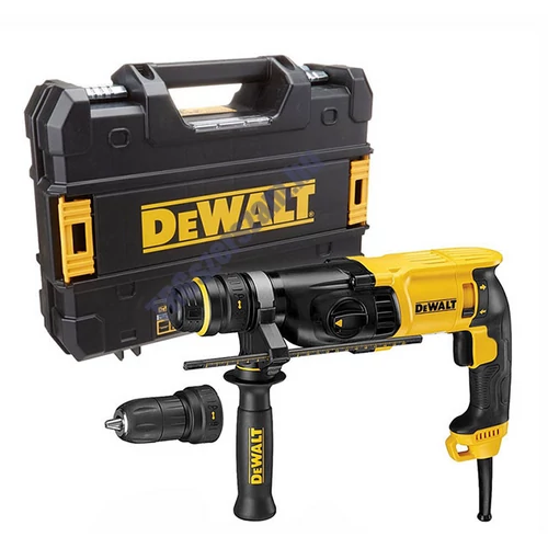 Dewalt SDS-Plus Fúró és véső kalapács, 3-üzemmód,cseretokmány, 26mm, 800W, 2,8J, koffer D25134K-QS