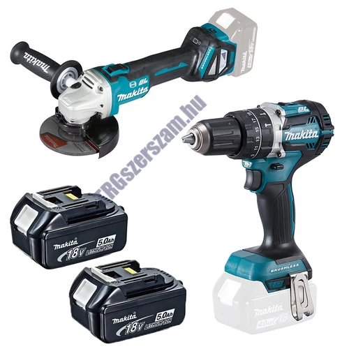MAKITA DLX2272TJ Akkus gépszett DHP484Z+DGA513Z (2x5,0Ah/18V)
