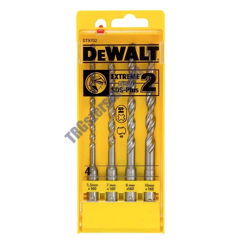 DeWalt SDS-Plus EXTREME2, 4 db-os klt DT9702-QZ