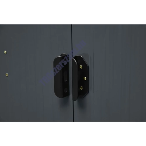 Riwall RMSA 6x8 antracit - fém kerti tároló 2,4 x 1,7 m nyeregtetővel (antracit)