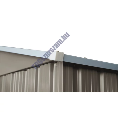 Riwall RMSA 6x8 Brown - fém kerti tároló 2,4 x 1,7 m nyeregtetővel (barna)