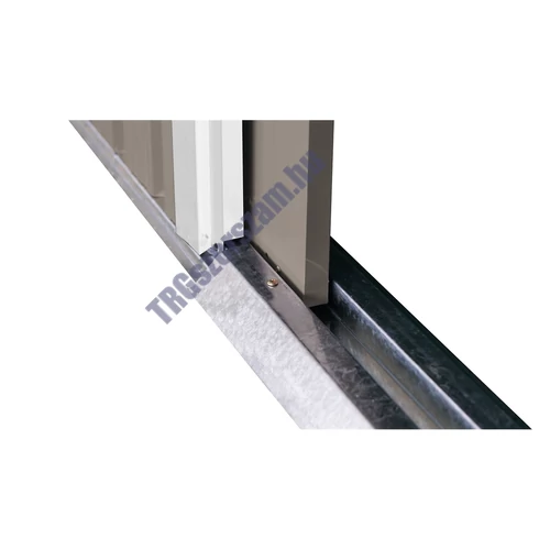 Riwall RMSA 6x8 Brown - fém kerti tároló 2,4 x 1,7 m nyeregtetővel (barna)