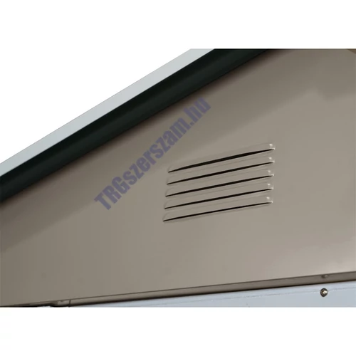 Riwall RMSA 6x8 Brown - fém kerti tároló 2,4 x 1,7 m nyeregtetővel (barna)