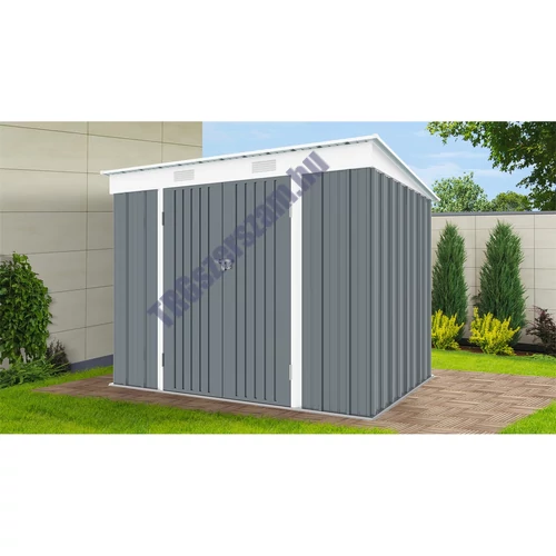 Riwall RMSP 6x8 antracit - fém kerti tároló 2,4 x 1,8 m lapostetővel (antracit)