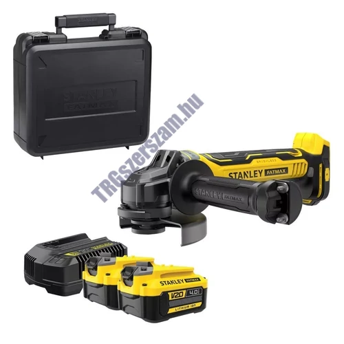 Stanley FatMax V20 akkumulátoros kefe nélküli sarokcsiszoló, 125 mm, 