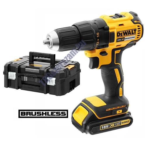 DeWalt 18V XR kefe nélküli kompakt ütvefúró-csavarozó készletben DCD778S2T-QW