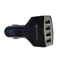 Telefon gyors töltő szivargyújtóba 4db USB A aljzattal (fekete)